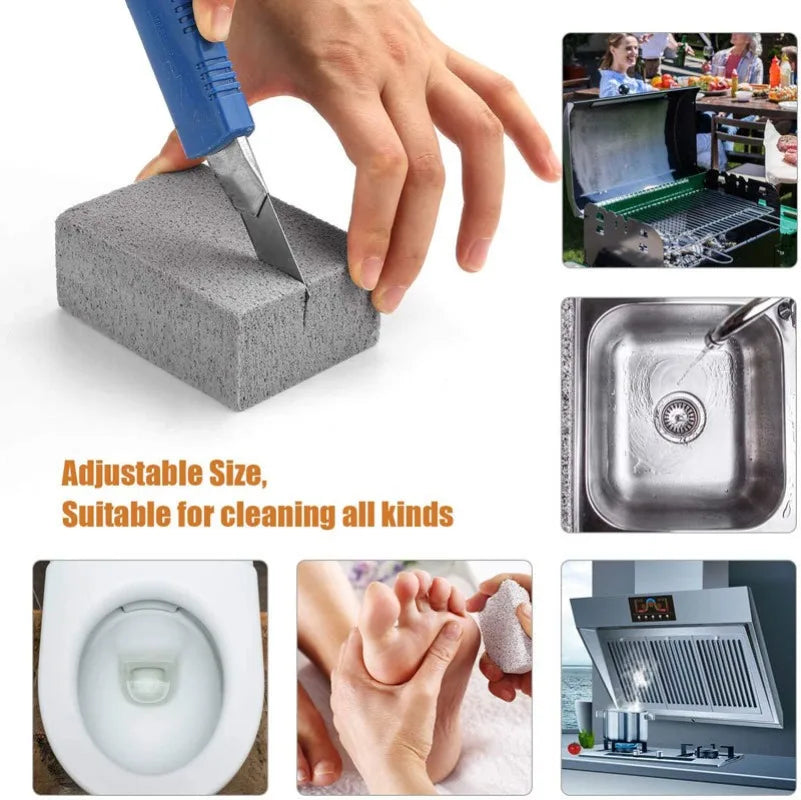BBQ Grill Cleaning Brush Brick Block Barbecue Cleaning Stone Pumice Brick for Barbecue Rack Outdoor Kitchen BBQ Tools Mangal