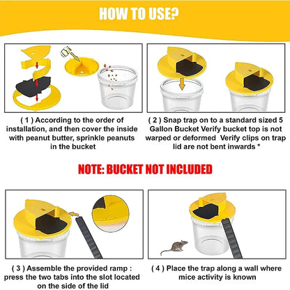 Intelligent Mouse Trap Automatic Reset Flip Cover Indoor Outdoor Mouse Catching Artifact