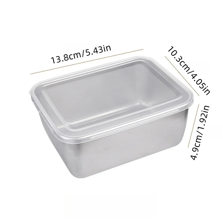 6-Piece Stainless Steel Food Storage Containers Set with Lids - Leakproof, Stackable & Reusable for Camping, Picnics, School
