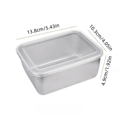 6-Piece Stainless Steel Food Storage Containers Set with Lids - Leakproof, Stackable & Reusable for Camping, Picnics, School