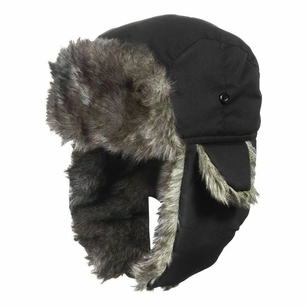Unisex Warm Mens Women Trapper Cap Aviator Trooper Earflap Winter Flaps Ski Hat New Bomber Hats Russian Faux Fur Hats