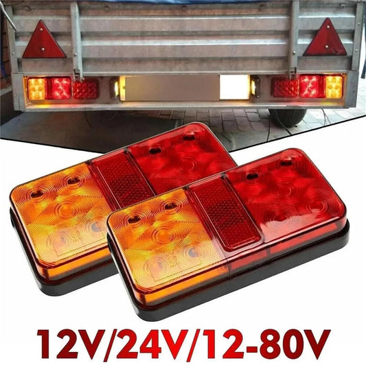 12V/24V LED Trailer Tail Lights 2-Pack