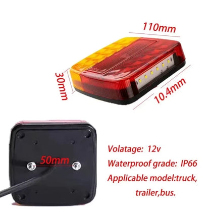12V LED Trailer Tail Lights 2-Pack