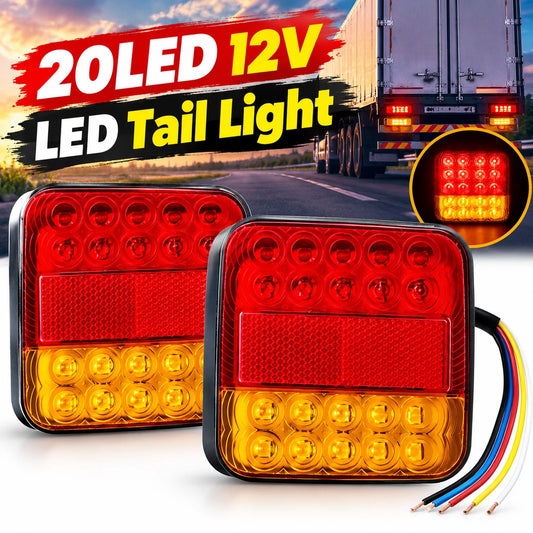 12V LED Trailer Tail Lights 2-Pack