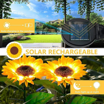 Solar Sunflower Garden Light – Outdoor LED Pathway Stake