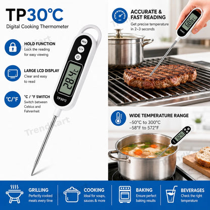 Digital Food Thermometer for Cooking & BBQ