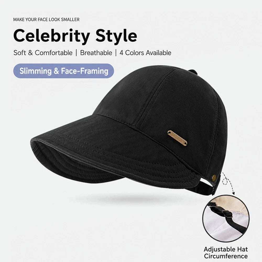 Women's Wide Brim Sun Visor Hat UPF 50+ Adjustable