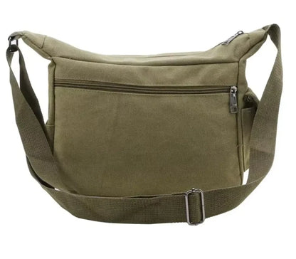 Canvas Multi-Pocket Crossbody Bag